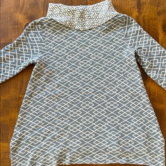 Anthropologie Moth Cowl Neck Sweater M | Gray Geometric Alpaca Blend Pullover - Picture 6 of 6